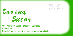 dorina sutor business card
